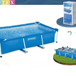Сборный каркасный прямоугольный бассейн Intex 28270 (Интекс 58983) 220см-150см-60см