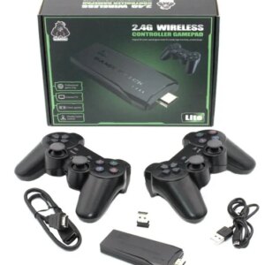 Игровая приставка M8 64gb Mini Game Stick 4K HDMI + 2 беспроводных джойстика, консоль для телевизора