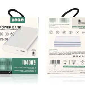 Универсальная мобильная зарядка Power Bank JS-30 Boro 10400 mAh серебристый