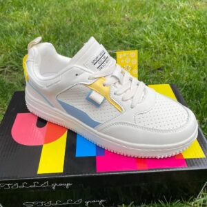 Женские кроссовки Ok-Shoes15-4 патриотические желто-голубые