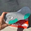Мужские кроссовки кожаные SupoA2486-6 Серые с голубыми полосками