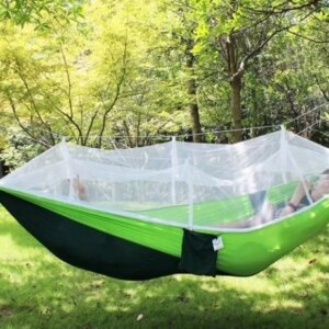 Туристический гамак с москитной сеткой UKC Hammock Net зеленый до 200 кг.
