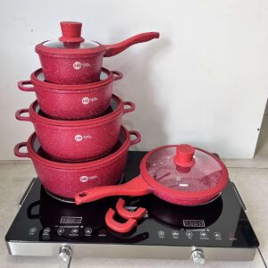 Набор кастрюль с гранитным антипригарным покрытием Higher Kitchen НК-316  из 12 предметов