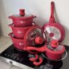 Набор кастрюль с гранитным антипригарным покрытием Higher Kitchen НК-316  из 12 предметов