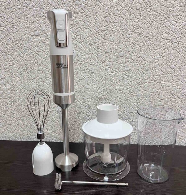 Мощный погружной блендер измельчитель 5в1 Zepline  ZP-073 1500ВТ Белый