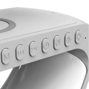 Светильник, ночник RGB Smart Light Sound Machine с беспроводной зарядкой 15W и Bluetooth колонкой 3W - черный