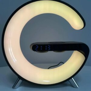 Светильник, ночник RGB Smart Light Sound Machine с беспроводной зарядкой 15W и Bluetooth колонкой 3W - черный