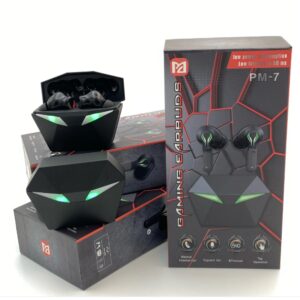 Беспроводные игровые вакуумные сенсорные наушники Bluetooth TWS PM-7 PRO STEREO с RGB-подсветкой
