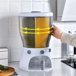 Диспенсер для круп вращающийся с дозатором на 10 кг LY-37
