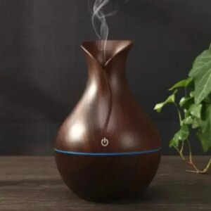Увлажнитель воздуха ТЕМНО-КОРИЧЕСКИЙ Humidifier Ultrasonic Aroma c подсветкой | Воздухоочиститель