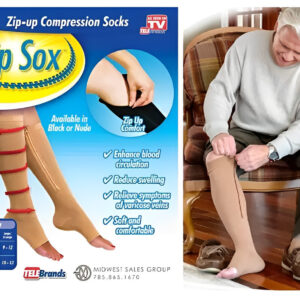 Компрессионные гольфы на молнии Zip Sox  уменьшение отечности ног бежевый S/M
