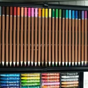 Набор для рисования в алюминиевом чемодане Единорог 145 предметов, Розовый