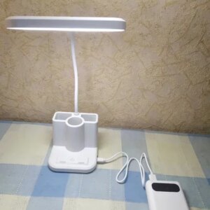 Светодиодная настольная лампа Led table lamp qp-2209-B с USB юсб теплый и холодный белый свет