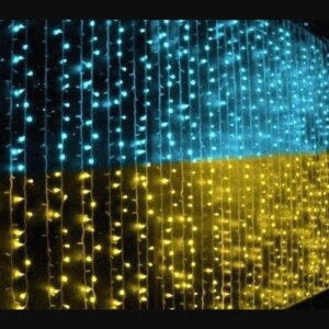 Гірлянда штора Прапор України 2*2м 160 LED DL жовто-синя Прапор України