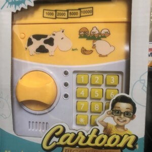 Копилка сейф детская интерактивная игрушка Кот Серый с кодовым замком Cartoon cow