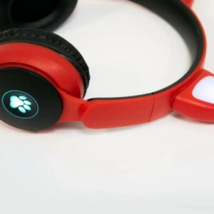Наушники беспроводные накладные "Wireless earphone ST77M" Красные, детские беспроводные наушники с ушками