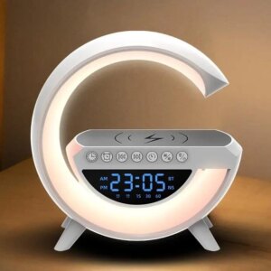 Настольная смарт лампа, ночник BT-3401 RGB Rainbow Light-Wireless Happy Light с Bluetooth колонкой + беспровод