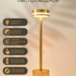 Беспроводная светодиодная настольная LED лампа для чтения с плавным монохромным затемнением A21