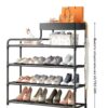 Стеллаж для обуви Shoe rack BLACK Полка для обуви-08-02, Металл, 60х18.5х78.5 см