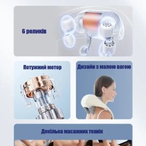 Массажер электрический с подогревом для для спины/шеи/тела Massager NEW