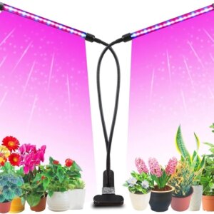 Светодиодная фитолампа для роста растений и рассады ZW-2 Полный спектр 2 головы LED