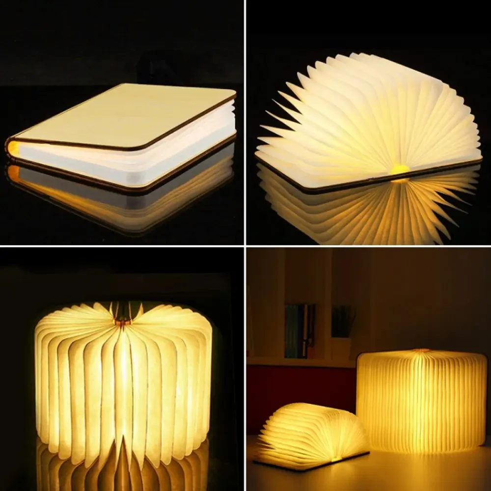 Настольная лампа светильник в виде книги Foldable Book Lamp Ночник для детской комнаты 7259