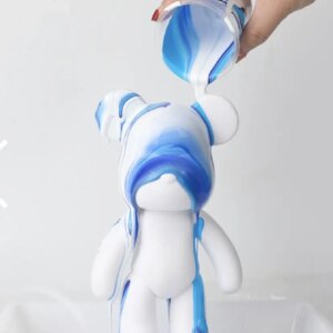 Флюидный медвежонок fluid bear bearbrick, 23 см, с красками BLUE