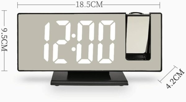 Часы настольные с проекцией времени на потолок с LED дисплеем и будильником