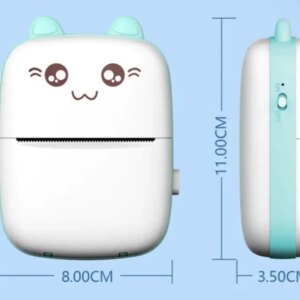 Портативный детский мини принтер (Mini Printer), термопринтер , карманный детский принтер Синий
