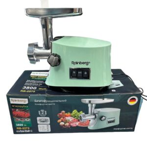 Мясорубка электрическая Rainberg 3800W с насадками и реверсом RB-2272