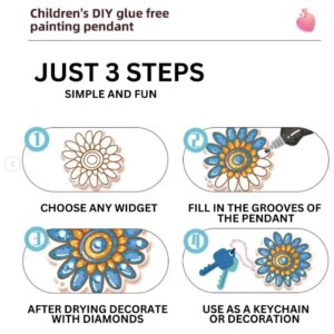 Набор для изготовления брелоков с блестками Glitter Paint Art