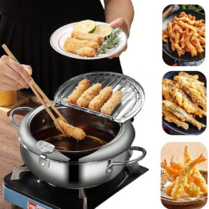 Фритюрница Fryer Pot 3,2л маленькая фритюрница из нержавеющей стали, жаровня с термометром