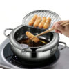 Фритюрница Fryer Pot 3,2л маленькая фритюрница из нержавеющей стали, жаровня с термометром