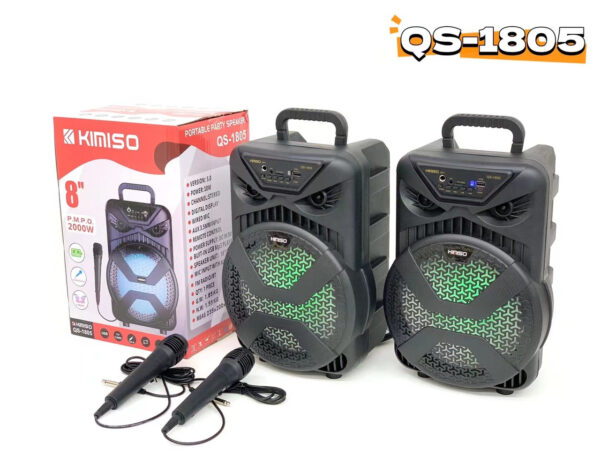 Kimiso новый QS-1805 8-дюймовый портативный динамик высокой мощности с проводным микрофоном уличный динамик