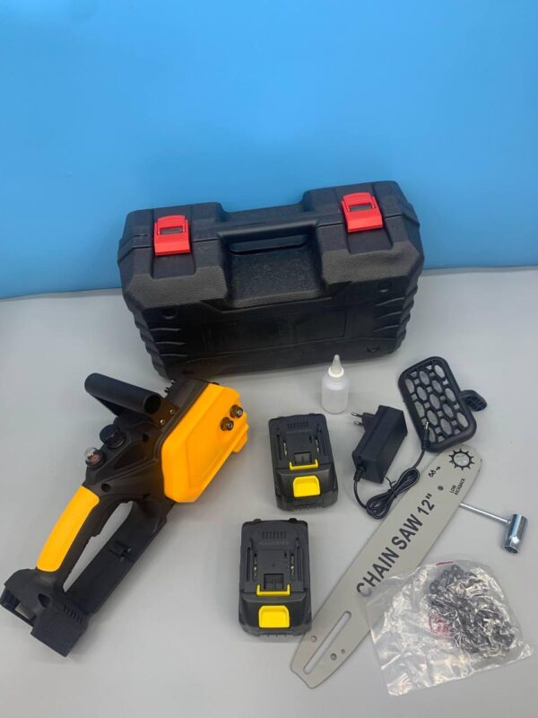 Аккумуляторная цепная пила в кейсе 12 inch Electric SAW YELLOW 1600Вт 21V Li-Ion
