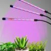Ультрафиолетовая лампа для растений j22wl-03 LED LIGHT Полный спектр 3 головы LED