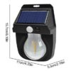 Фонарь на солнечной батарее с датчиком движения Solar Wall Lamp COBA CL-118