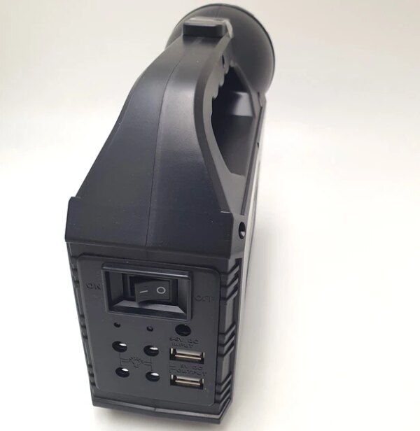 Фонарь GD-101 PowerBank, с солнечной зарядкой + лампочки 3 шт