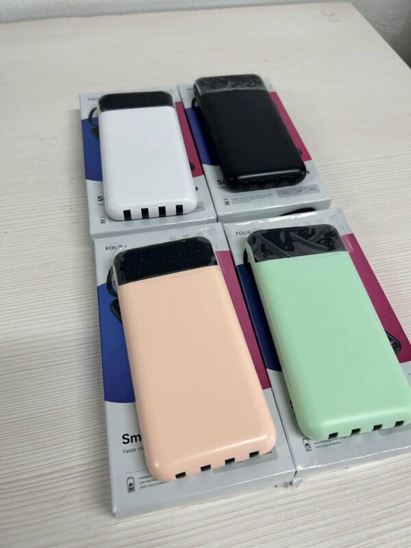 Повербанк со встроенными кабелями KT T51X 50000mAh Персиковый