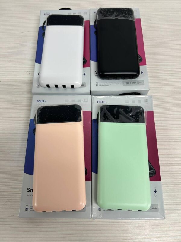 Повербанк с четким дисплеем и встроенными кабелям KT T51X 50000mAh Бирюзовый