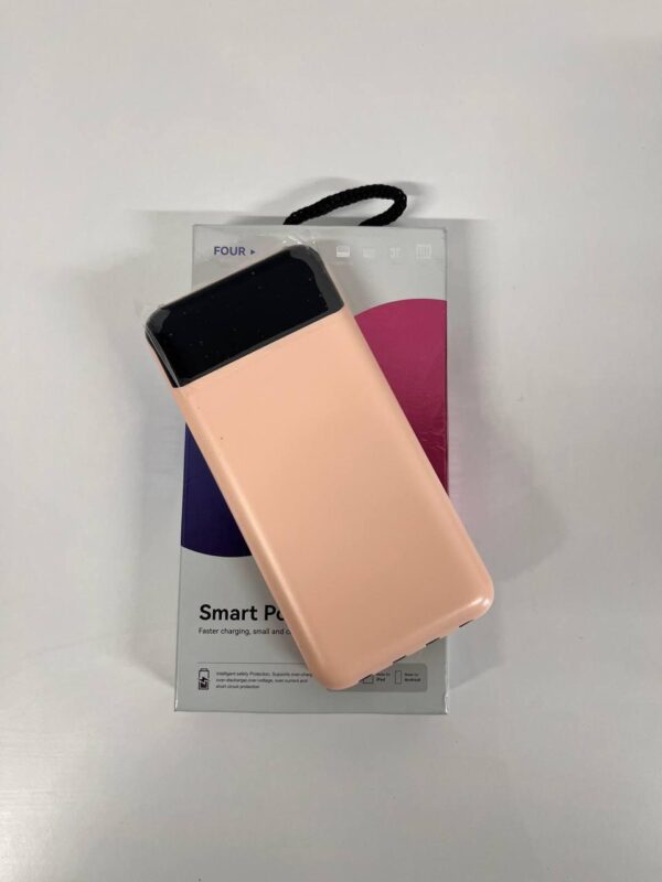 Повербанк со встроенными кабелями KT T51X 50000mAh Персиковый