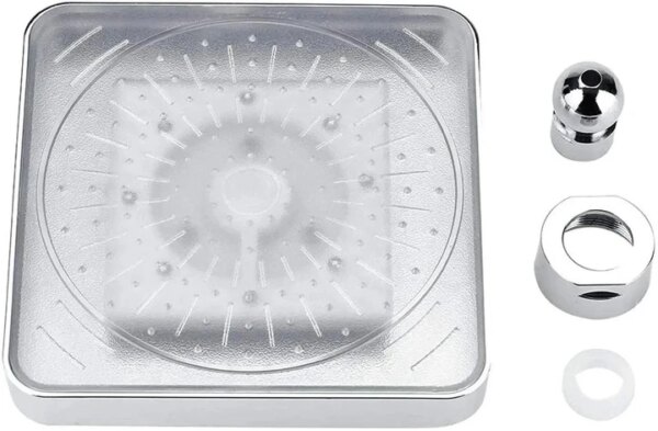 Лейка насадка для душа с LED подсветкой RGB светодиодная, квадратная 150 мм LED Shower head AND XL-902