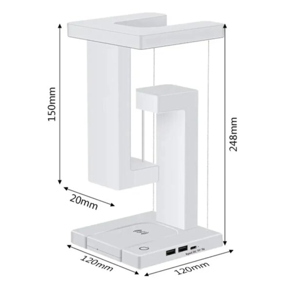 Лампа-ночник с беспроводной зарядкой ANTI-GRAVITY WIRELESS 10W