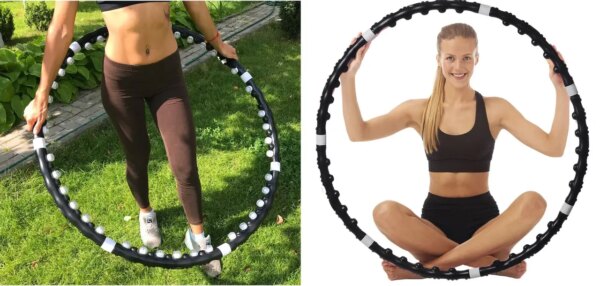 Утяжеленный массажний обруч Хула Хуп с магнитами Massaging exerciser