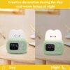 Детские часы с будильником, подсветкой и USB зарядкой / Электронные часы будильник / Настольные часы Зелёный