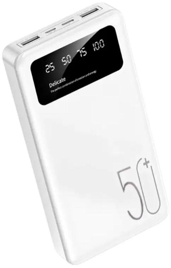 Зарядное устройство Power Bank Viaking N5 50000 mAh. повербанк с дисплеем и фонариком