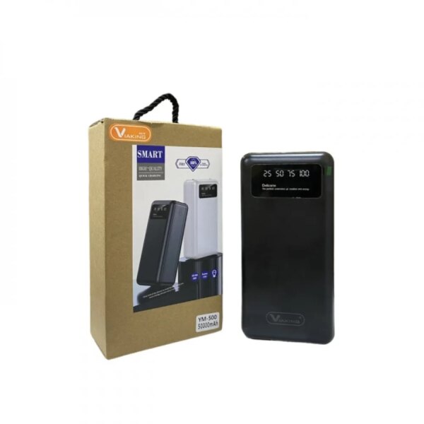 Зарядное устройство Power Bank Viaking 50000 mAh smartquality N7 на 3 разъема с фонариком , Портативна бат