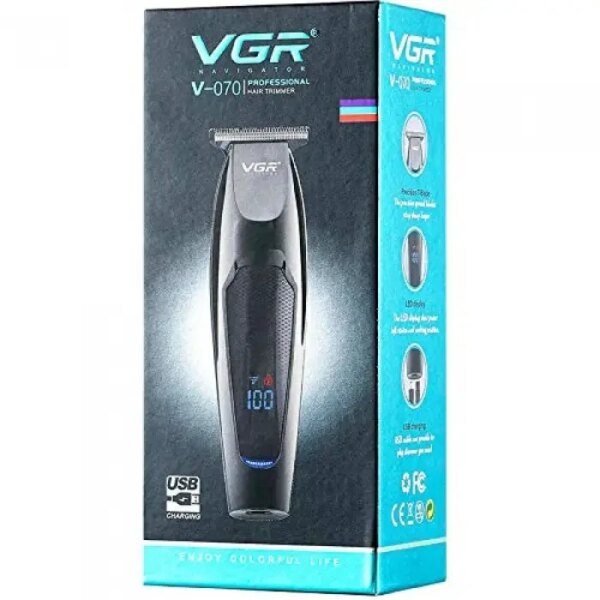 Машинка для стрижки волос VGR V-070 Триммер аккумуляторный с USB и индикатором зарядки 3 Вт