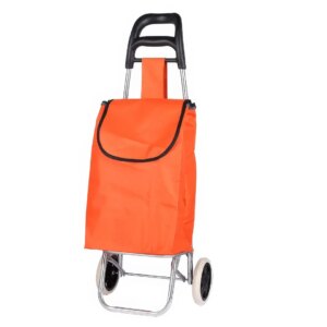 Сумка-тележка для продуктов на колесиках с ручкой SKK-02 50х30х18см Тачка Кравчучка Оранжевый