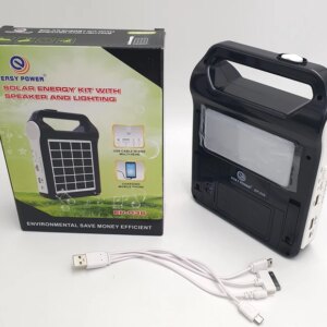 Радио-фонарь с солнечной панелью Bluetooth Power Bank станция 2400мА (съёмные 2*18650) EASY POWER EP-036